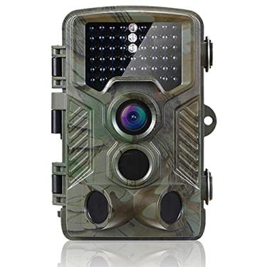Imagem de 16MP 1080P Trail Camera, Hunting Camera com 120 ° Wide Angle Motion Latest Sensor View 0.2s Trigger Time Trail Game Camera com 46 PCS infravermelhos LEDs para monitoramento de vida selvagem