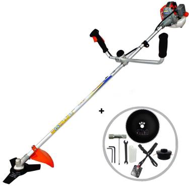 Imagem de Roçadeira Profissional Vulcan VR260P 2T 26CC 0,9HP Ideal para Jardinagem + Disco Extra Circular de 80 Dentes Furo 25mm Tamanho 255mm Espessura 1,5mm