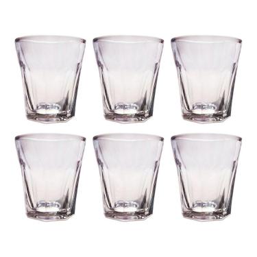 Imagem de Jogo 6 Copos Shot Vidro Cachaça Vodka Tequila Dose 45mL Bar