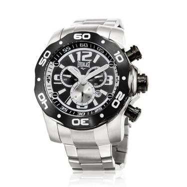 Imagem de Relógio Pulso Everlast Masculino Cronógrafo Aço E597-Masculino