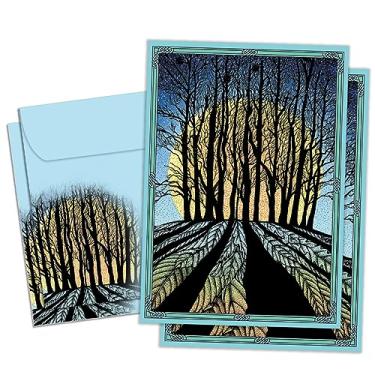 Imagem de Tree-Free Greetings Cartão de felicitações Solstice 2 pacotes com envelopes correspondentes, ecologicamente correto, feito nos EUA, papel 100% reciclado, 12,7 cm x 17,7 cm, solstício de inverno (GT64278)