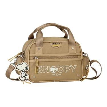 Imagem de Bolsa Mini Baú Oficial SNOOPY Colors em Nylon SP2849TA Taupe