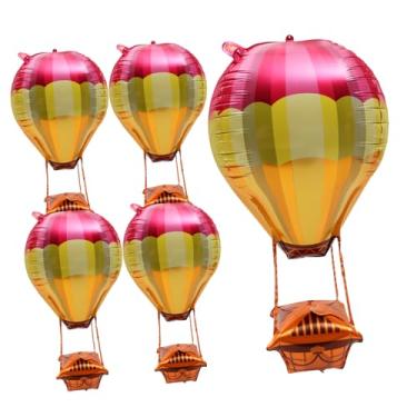 Imagem de STOBAZA 5 Unidades Gás De Filme De Alumínio Para Balão De Ar Quente Balão De Aniversário Balões De Filme De Alumínio Balões De Folha De Ar Quente Decoração Tanque De Hélio 4d Gigante