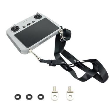Imagem de NUHFUFA Cordão de pescoço compatível com acessórios de controle DJI RC, alça de ombro trançada de nylon para controle remoto inteligente Mini 3 PRO/MAVIC3/Air 2S/RC2, Preto, Standard