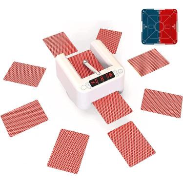 Imagem de Revendedor automático de cartas de pôquer, ferramenta universal giratória de distribuição de cartas de jogo de 360 ​​°, máquina giratória de distribuição de cartas para blackjack, Maxim Deal