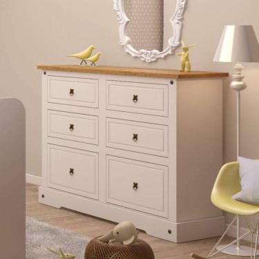 Imagem de Cômoda Infantil 6 Gavetas Smile Móveis Serpil Bege