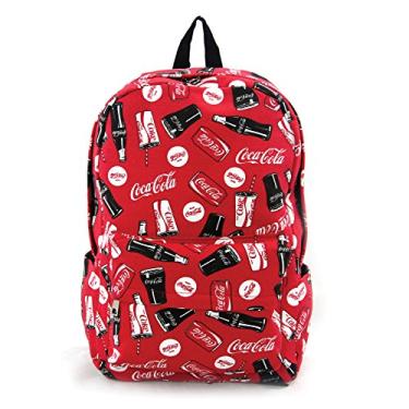 Imagem de Mochila Coca-Cola Drinks em material de lona, Vermelho, One Size, Laptop
