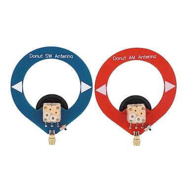 Imagem de 2 unidades de antena Donut AM MW SW, mini antena portátil para rádio de ondas curtas, fácil de usar, substituição ideal, adequada para todos os rádios