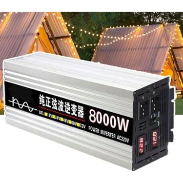Imagem de Inversor De Onda Senoidal Pura, Conversor De TensãO (Dc 12v/ 24v/48v/60v Para Ac 110v Ou 220v), ProteçãO De SegurançA, TensãO De ExibiçãO Digital Dupla,8000W-60V