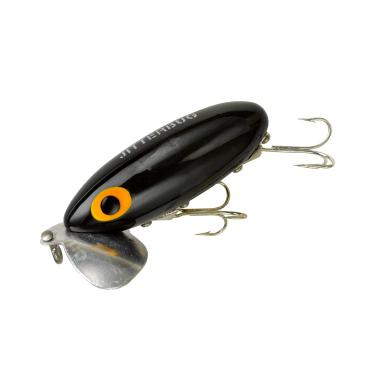 Imagem de Arbogast Isca de pesca de robalo Jitterbug Topwater – Excelente para pesca noturna, preta, G600 (2 1/2 cm, 3/8 g)