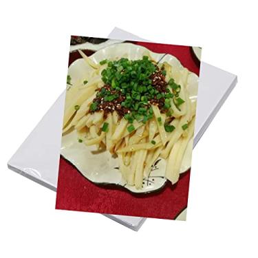 Imagem de LIWUTE Papel fotográfico brilhante frente e verso 50 folhas 20 x 29 cm 180 g/m² para impressão a jato de tinta, papel revestido para cartão de visita, menu, impressão de rascunho etc. (180 g - 50