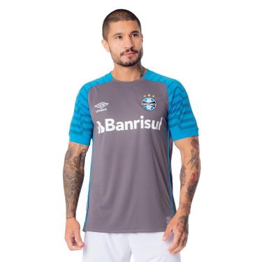 Imagem de Chuteira Camisa, Goleiro Grêmio Oficial 2021, Umbro, Masculina, Grafite/Azul, P