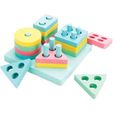 Imagem de Encaixe Divertido Formas e Cores 17pçs MDF Sortido 2 Toy Mix