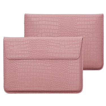 Imagem de LCMOCICO Capa de laptop para MacBook Air 13,5 polegadas 2024 2023 M3 A3113 2022 M2 A2681 Air 33.0 cm A2337 M1 A2179 A1932 2021-2018 capa de couro PU estilo bolsa para notebook para Mac Pro 133 M2 AA.