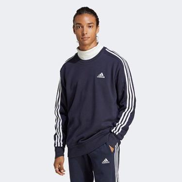 Imagem de Blusa Moletom Adidas Essential 3 Stripes Masculina-Masculino