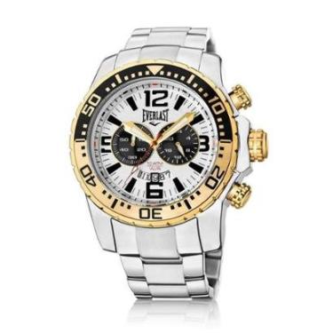 Imagem de Relógio Pulso Everlast Masculino Cronógrafo Aço E653-Masculino