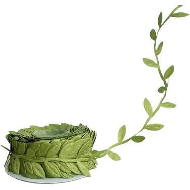 Imagem de Killer's Instinct Outdoors Fita de folha de 20 metros Rolo de folha verde Fita de folha de 2,54 cm de largura, acabamento em folha de oliva artificial ou artesanato de presente DIY