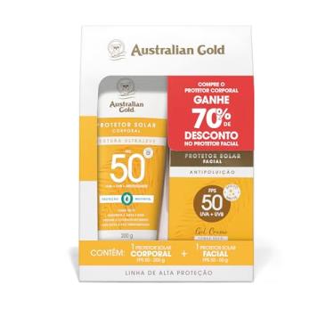 Imagem de AUSTRALIAN GOLD PROMOPACK PROTETOR SOLAR GEL CREME CORPORAL/FACIAL FPS 50 200 G/ 50 G