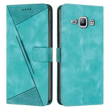 Imagem de Capa Carteira Compatível com Samsung Galaxy J1 Carteira Flip Phone Case Suporte para cartão Flip Cover Phone Case Alça de pulso Capa para telefone Compatível com Samsung Galaxy J1(Green)