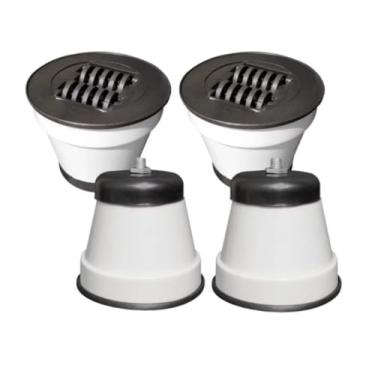 Imagem de Kit com 4 Pés para Fogão, Geladeira e Freezer com Rodinhas Universais