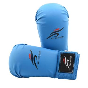 Imagem de Tachiuwa Luvas de boxe luvas de perfuração equipamento de treinamento sparring luvas para artes marciais karate luta, azul S