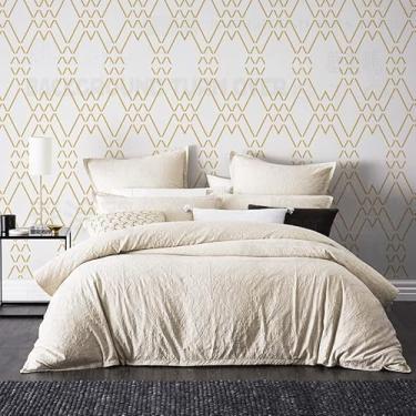 Imagem de Estêncil geométrico de arte de linha linear de 80 cm, tinta grande, modelo de móveis, reutilizável, piso de azulejo, padrões de parede de nicho para as sementes, paredes de mandala, modelos grandes