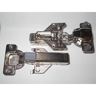 Imagem de Dobradiça de encaixe de moldura de rosto de 120 graus com adaptadores de fechamento macio e sobreposição total de placas