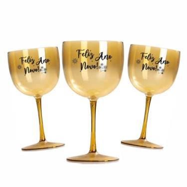 Imagem de Kit 6 Taças Gin Vodka Drink 580ml Acrílica FELIZ ANO NOVO - Aloha