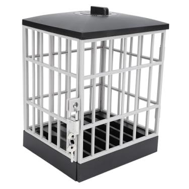 Imagem de Caixa de Bloqueio de Prisão de Telefone Celular, Suporte de Prisão, Gaiola Com Fechadura Com Temporizador de Smartphone para Sala de Aula, Casa, Mesa (preto e cinza)