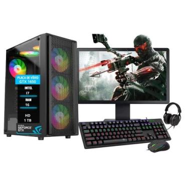 Imagem de Pc Gamer Completo Bravus I7 Gtx 1650 16Gb Hd 1Tb Ssd 120Gb - Amorim Te