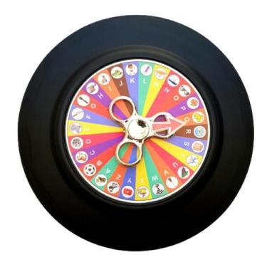 Imagem de Brinquedo Educativo Roleta do Alfabeto + 156 letras soltas em eva - Cr