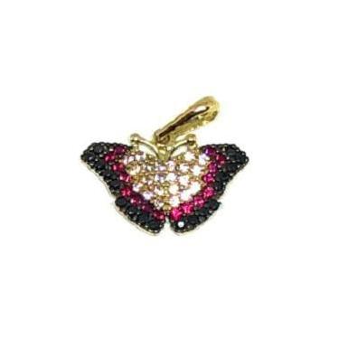Imagem de Pingente em Ouro 18k Borboleta - Elegancy Joias, Vermelho