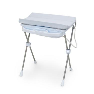 Imagem de Banheira de Bebê Plástica Galzerano Classic 7045 com Trocador e Suporte Azul