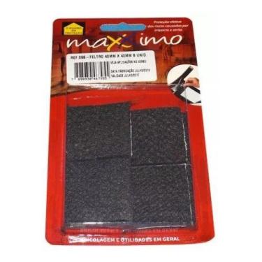 Imagem de kit 24 Protetores Em Feltro  Adesivo 40 MmX40 Mm Quadrado - Maximo