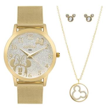 Imagem de Relógio Feminino Condor Disney Personagem Minnie Dourado