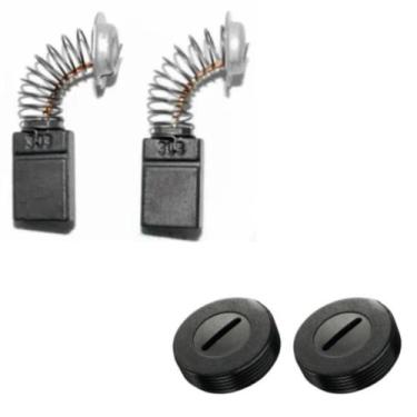 Imagem de Escovas de Carvão Com Tampa do Porta Escova Serra Mármore Makita 4100N