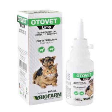 Imagem de Otovet Limp 100Ml - Higienizador Auditivo Cães E Gatos - Biofarm, Pet,