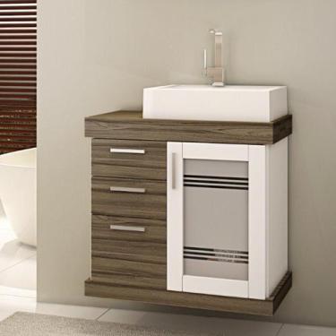 Imagem de Gabinete para Banheiro 1 Porta 3 Gavetas 60cm Imola - Darabas Agardi