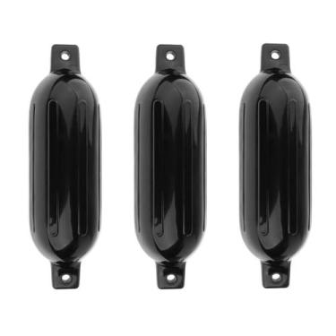 Imagem de Defensa Inflável Preta G3 14 X 51cm Lancha Barco Kit 3 - Noster Náutic