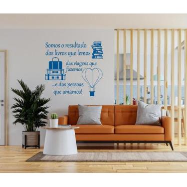 Imagem de Adesivo frase Somos o resultado parede decoração sala, quarto, cozinha