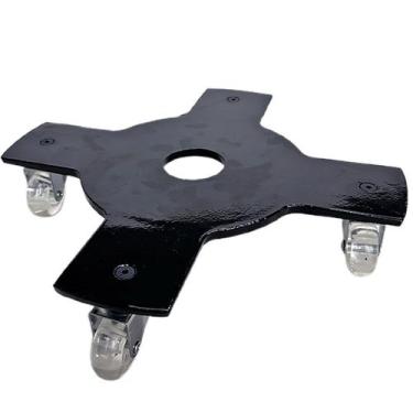 Imagem de Suporte de Alumínio com Roda Silicone Cruzeta para Vaso 35cm - Alpe & 