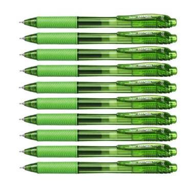Imagem de 10 Caneta Energel Pentel Gel 0.5mm Retrátil Cores A Escolher, Verde Cl