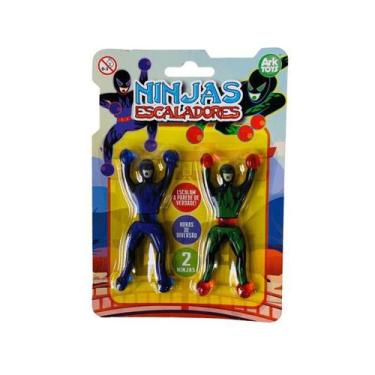 Imagem de Bonecos Super Ninjas Gruda e Escala Parede Brinquedos Inteligentes - N