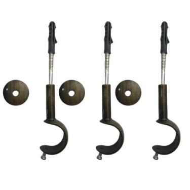 Imagem de Kit 3 suportes simples para varão comum 28mm - ouro velho - DECOR LÍDE