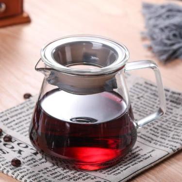 Imagem de Chaleira De Vidro Jarra 400ml Café Chá Esquentar Água Fogão - RALEO