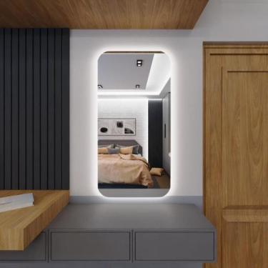Imagem de Espelho organico de luxo pinterest 115x60 e14 incolor led branco frio 
