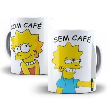 Imagem de Caneca Lisa Simpsons Com Café Sem Café Porcelana - Tio da Caneca