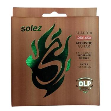 Imagem de Encordoamento Violão Aço Solez .010 Fósforo Bronze 80/20