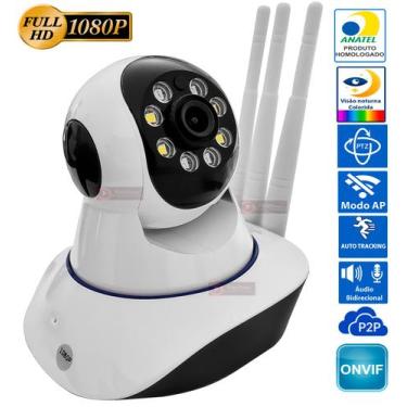 Imagem de Camera de Segurança 3 Antenas Wifi 1080p Robô Giratoria 360 IP Yoosee 