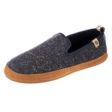 Imagem de Acorn Mocassim masculino de Bristol leve com cabedal de tweed e chinelo ultraleve com amortecimento de nuvem, Azul marinho, 7.5-8.5